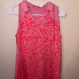 Under Armour Pink and Red Muscle Tee